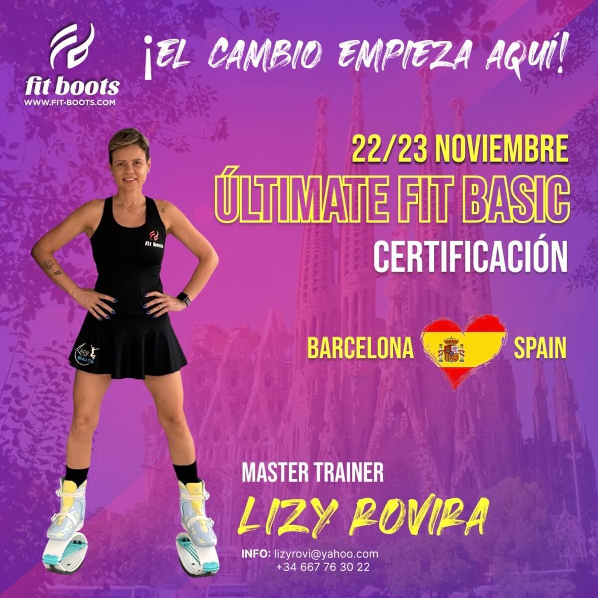 ¡Certificación Ultimate Fit Basic | 22-23 Noviembre en Barcelona con Lizy Rovira!