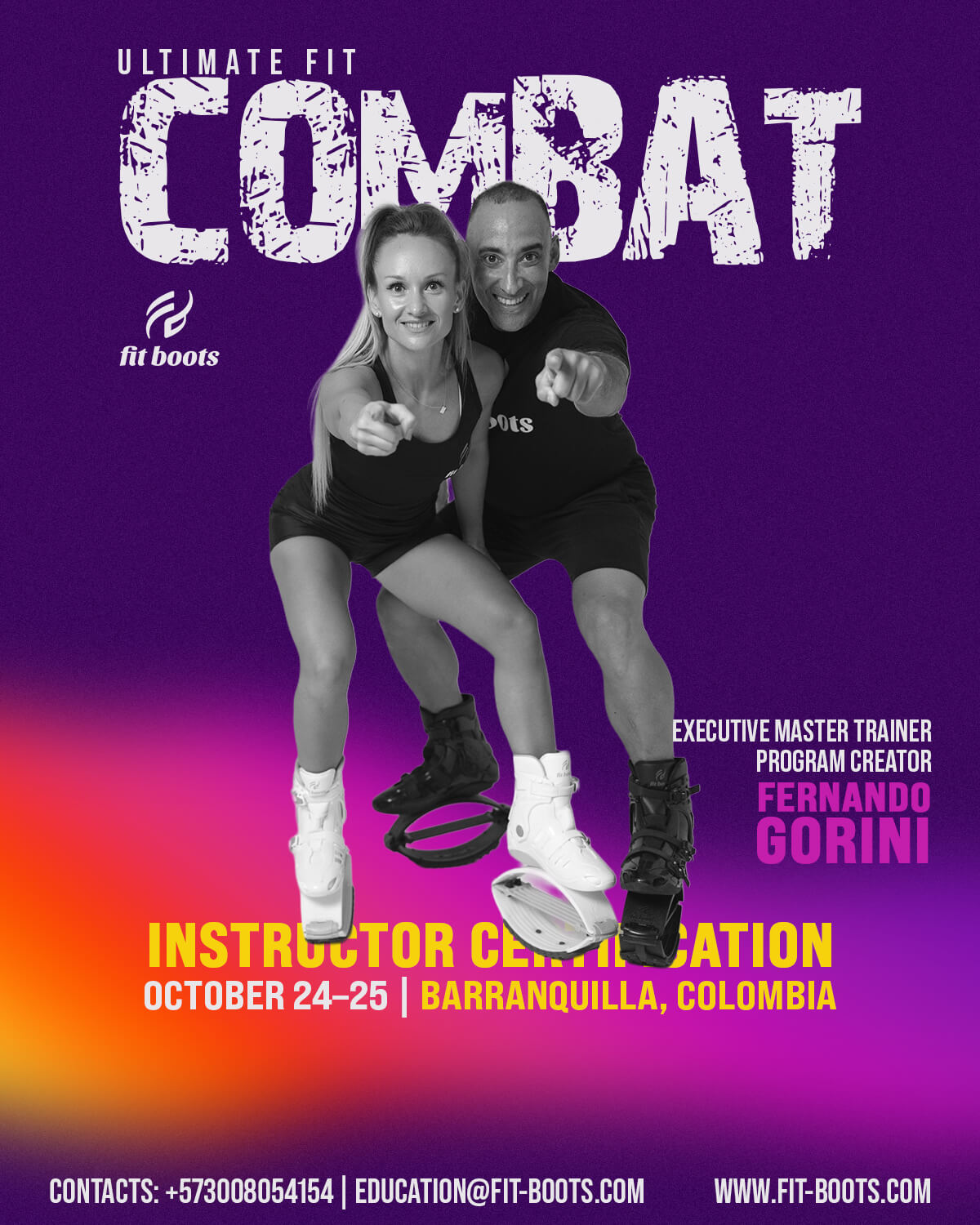 ULTIMATE FIT COMBAT - Instructor Certification | 24-25 octobre | Barranquilla, Colombia con Master Trainer Fernando Gorini