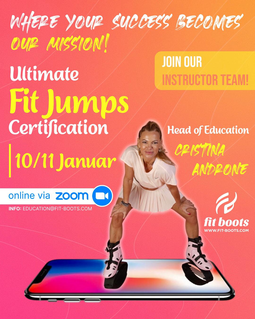 Certification en ligne : Ultimate Fit Jumps le 10/11 janvier avec Cristina Androne, Virtual - on Zoom !