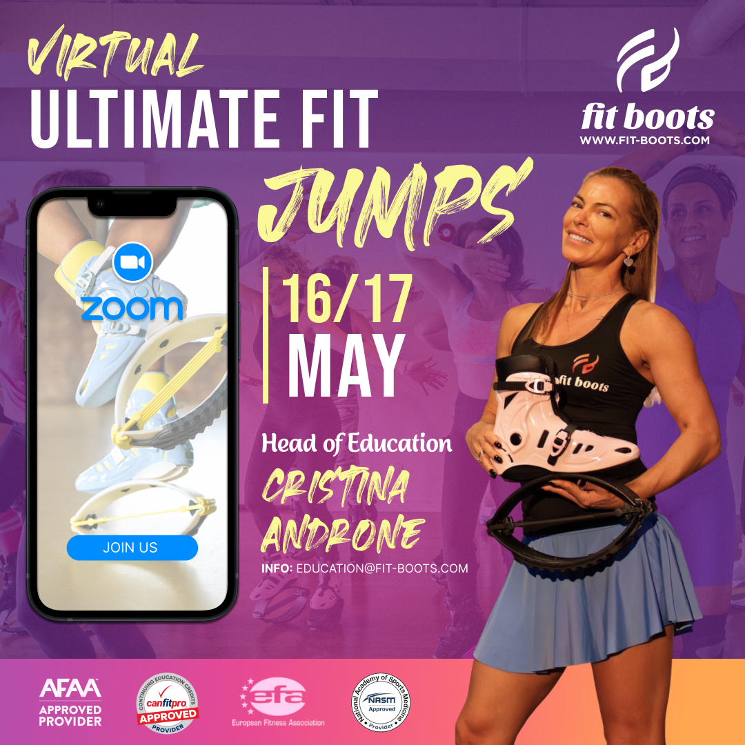 Virtual Ultimate Fit Jumps Instructor Certification with Head of Education Cristina Androne; 16–17 May Online (Zoom)
