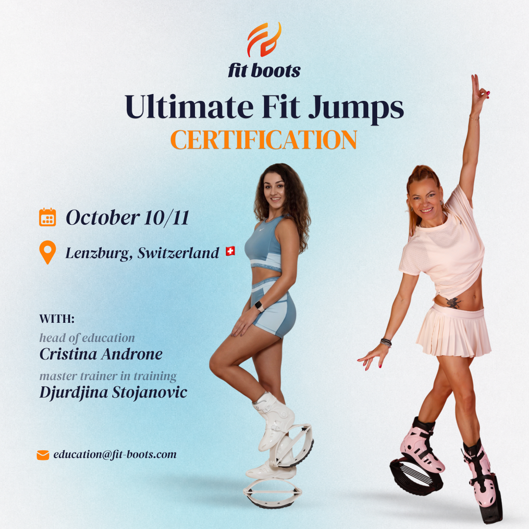 Ultimate Fit Jumps Instructor Certification in Lenzburg, Switzerland, October 10–11 with Head of Education Cristina Androne and Master Trainer in Training