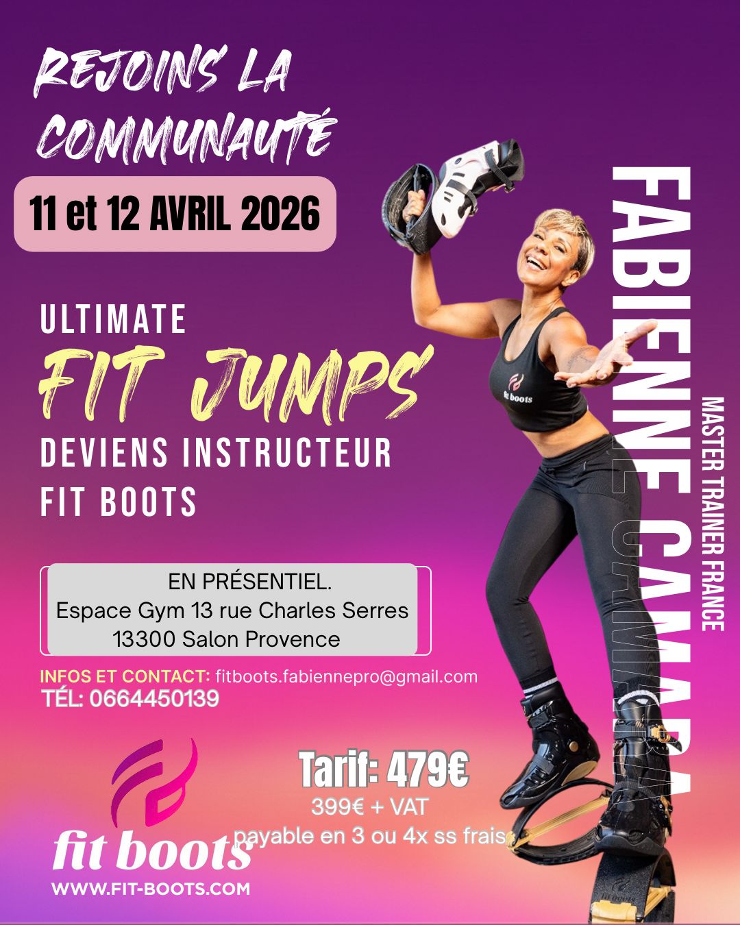 Ultimate Fit Jumps avec Fabienne Campana (Master Trainer France) — 11 &amp; 12 avril 2026, Salon-de-Provence