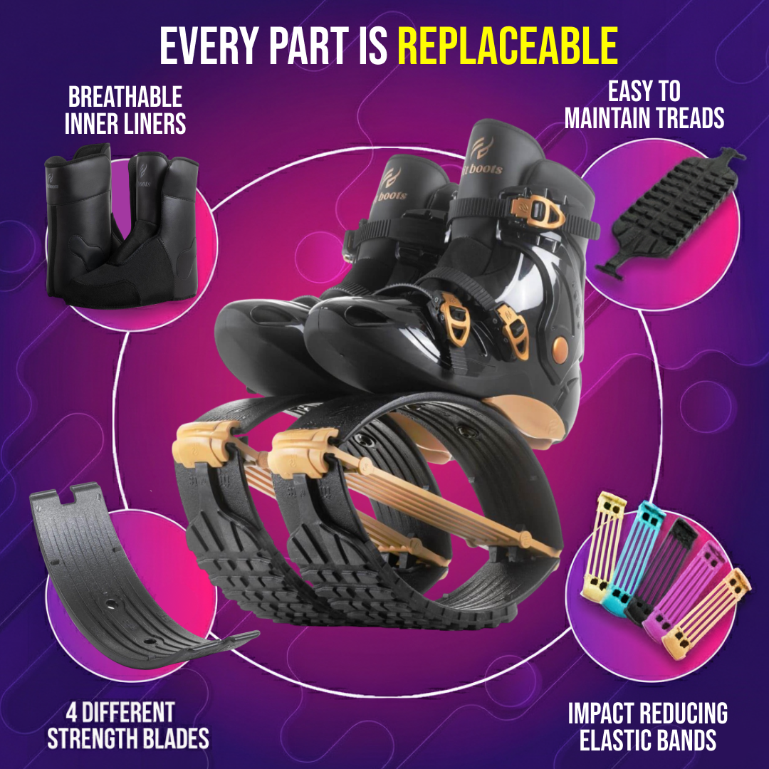 Fit Boots® X-Bound Black/Gold – Ultimate Jump Boots