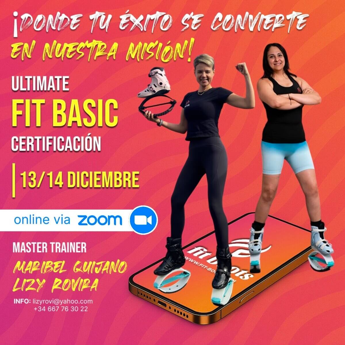 ¡Certificación Online Fit Basic | 13-14 Diciembre vía Zoom con Lizy Rovira e Maribel Quijano!