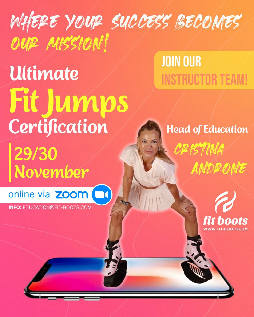 Certificación en línea de saltos Ultimate Fit - 29-30 de noviembre con Cristina Androne