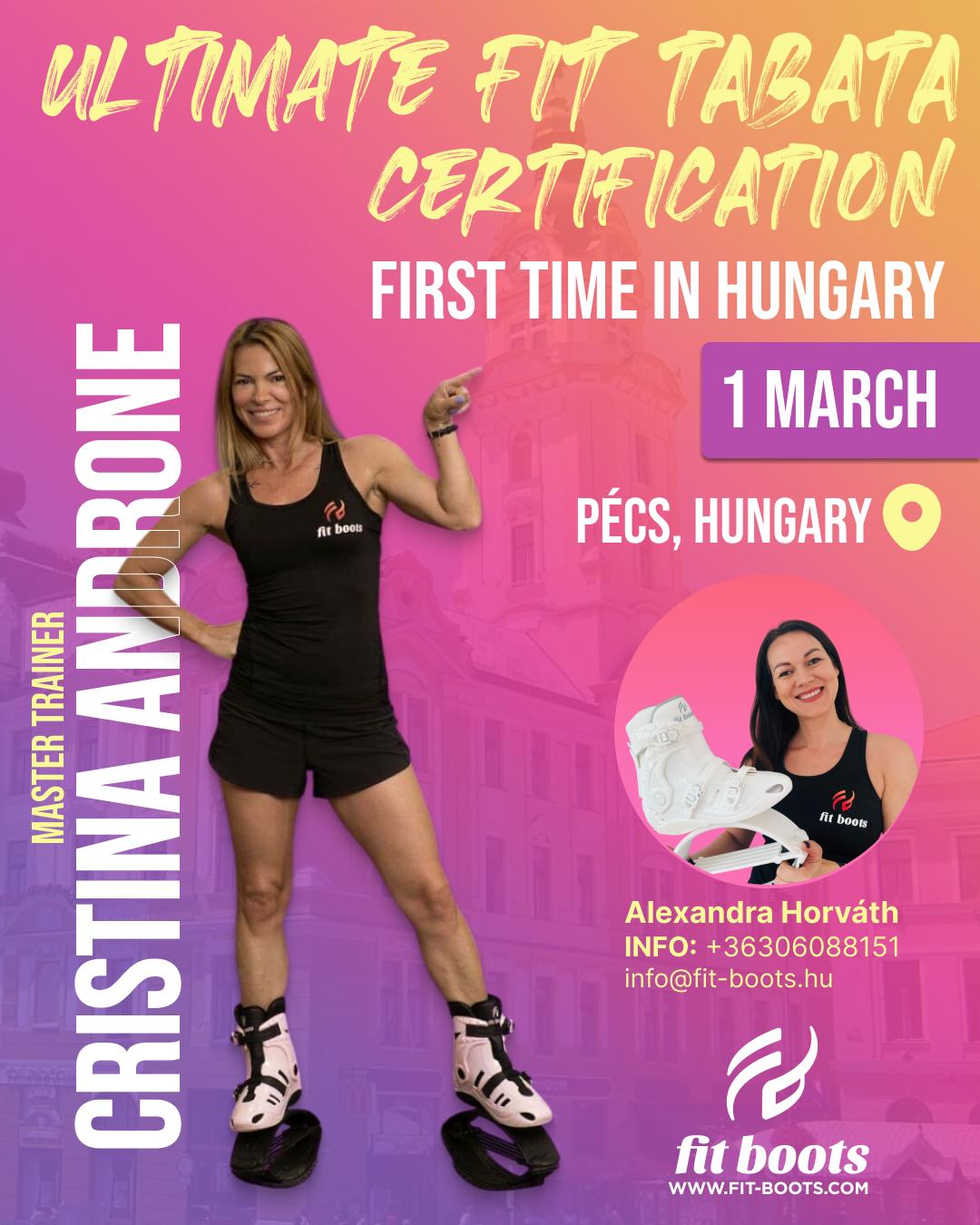 Certificación Ultimate Fit Tabata - Pécs, Hungría | 1 de marzo con la Master Trainer Cristina Androne