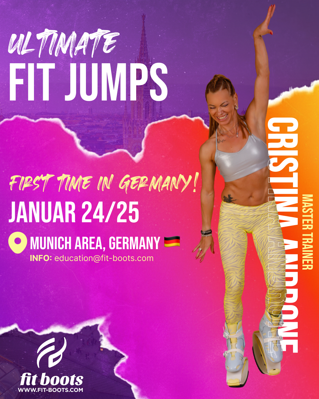 Ultimate Fit Jumps - Prima volta in Germania! 24/25 gennaio Monaco, con la Master Trainer Cristina Androne!