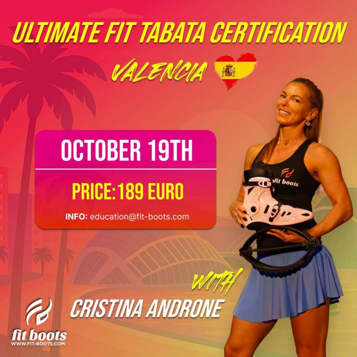 Certificazione Ultimate Fit Tabata - 19 ottobre - Valencia - con Cristina Androne!